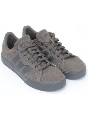 Adidas Mens 8.5 Neo Daily 3.0 'Dark Brown Black Olive Green' Canvas Sneakers‎